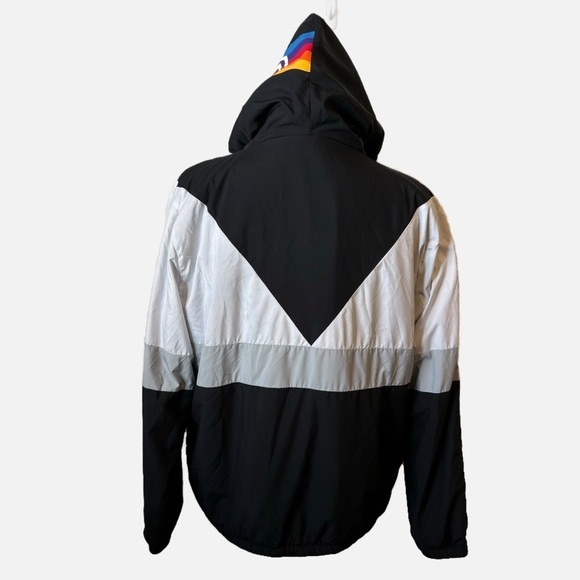 Victoria's Secret PINK Sherpa Lined Full Zip Anorak Hoodie Jacket Rainbow Logo - Picture 5 of 15